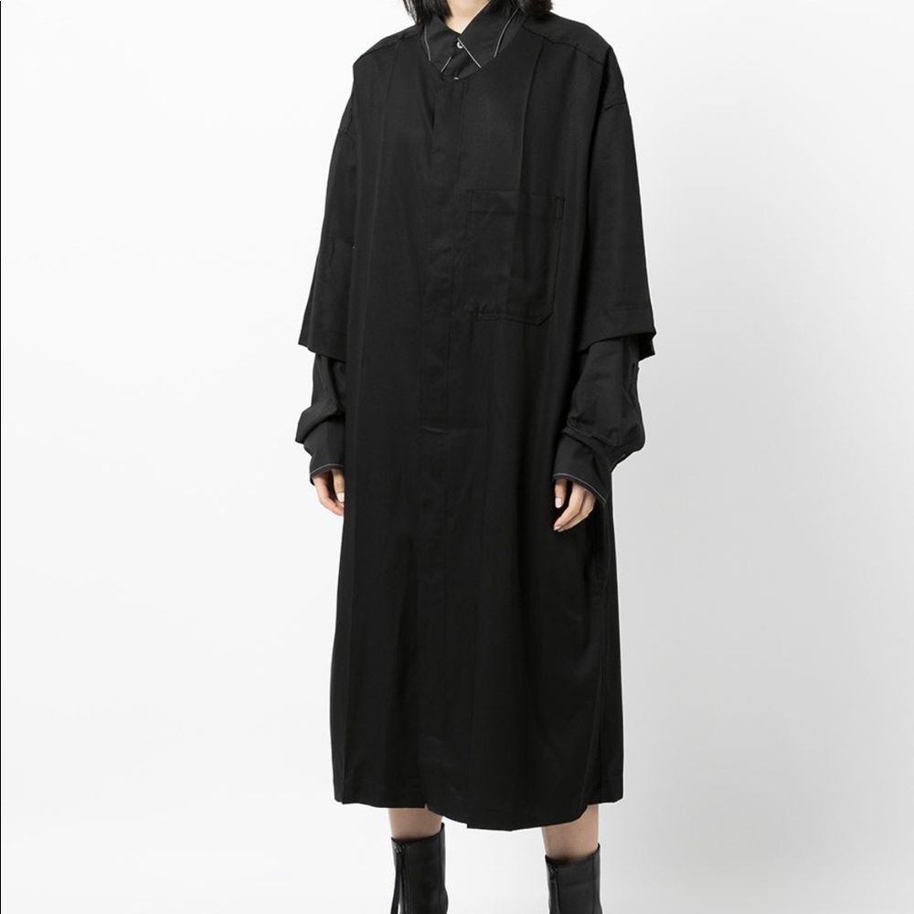 Y's by Yohji Yamamoto | layered cotton shirtdress